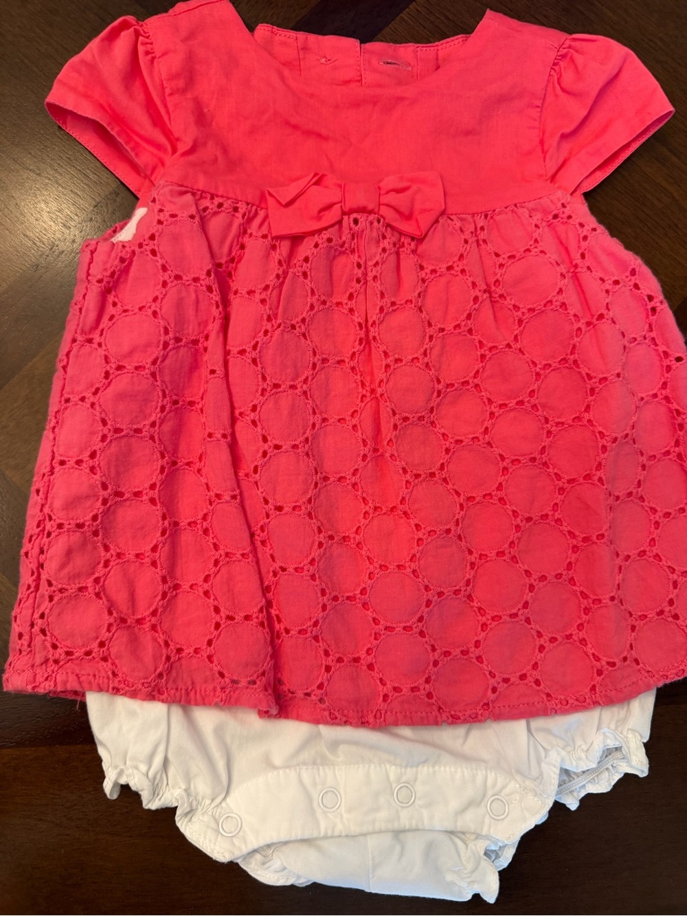 Janie and Jack  Eyelet One-Piece with White Bloomers